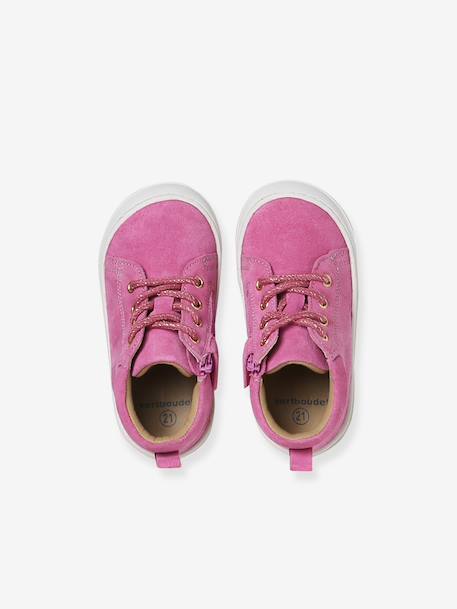 Chaussures premiers pas bébé lacets fuchsia+marron+rose 4 - vertbaudet enfant 