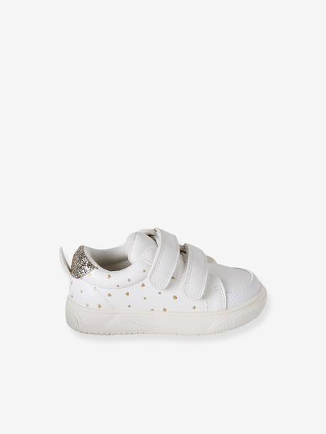 Baskets bébé scratch blanc imprimé 2 - vertbaudet enfant 