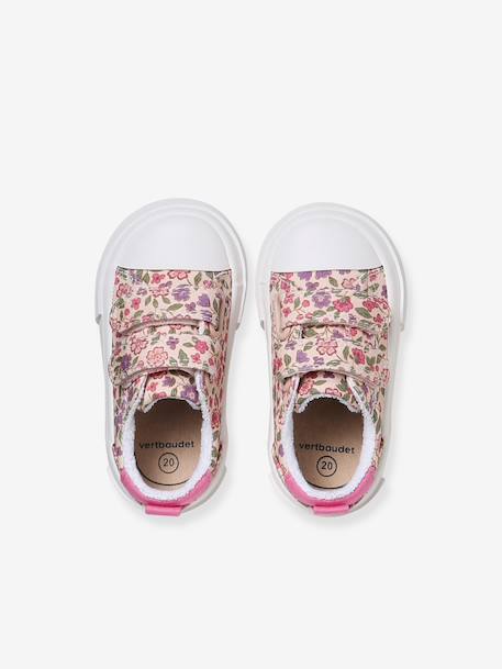 Baskets scratchées bébé rayé bleu+rose imprimé 14 - vertbaudet enfant 