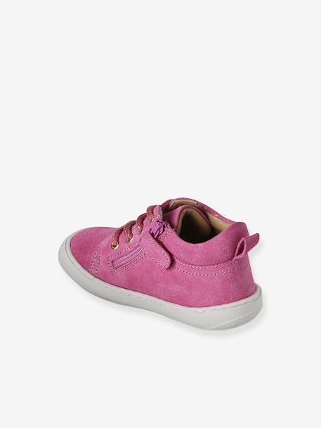 Chaussures premiers pas bébé lacets fuchsia+marron+rose 3 - vertbaudet enfant 