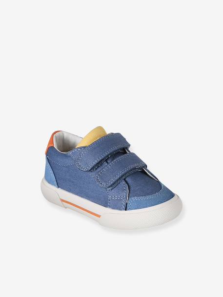 Baskets bébé à scratchs beige imprimé+lot bleu 6 - vertbaudet enfant 
