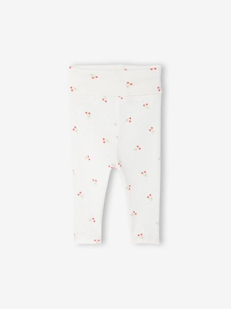 Legging bébé fille maille ajourée écru 1 - vertbaudet enfant 