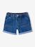 Short en jean fille bleu clair+bleu moyen+denim brut 5 - vertbaudet enfant 