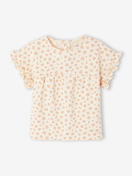 T-shirt bébé fille fantaisie écru+marine 1 - vertbaudet enfant 