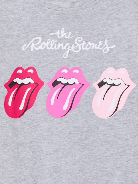 Sweat fille Rolling Stones gris chiné 5 - vertbaudet enfant 