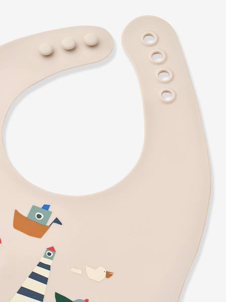 Lot 2 bavoirs Ember beige+rose 2 - vertbaudet enfant 
