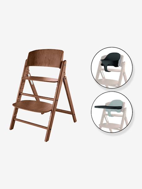 Chaise Haute Click & Fold 4-en-1 blanc+bleu+bois+marron+noir 37 - vertbaudet enfant 
