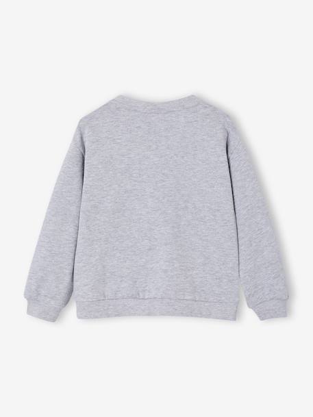 Sweat fille Rolling Stones gris chiné 4 - vertbaudet enfant 