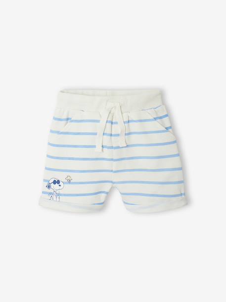 Ensemble bébé t-shirt et short Snoopy rayé bleu 3 - vertbaudet enfant 