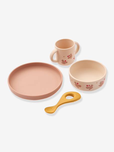 Coffret repas Vivi - bleu foncé+écru+jaune+rose+rose pâle+vert d'eau 9 - vertbaudet enfant 