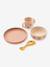Coffret repas Vivi - bleu foncé+écru+jaune+rose+rose pâle+vert d'eau 9 - vertbaudet enfant 
