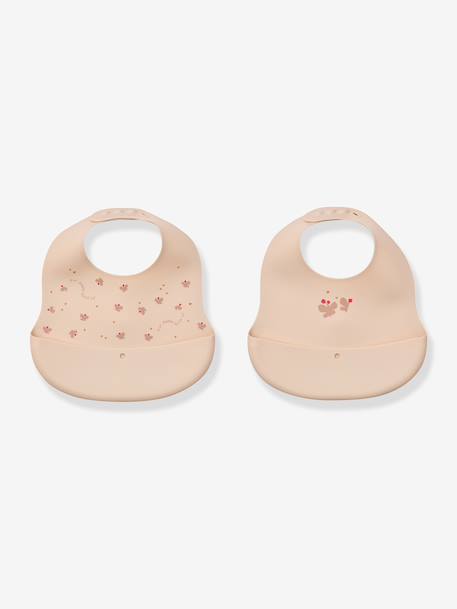 Lot 2 bavoirs Ember beige+rose 3 - vertbaudet enfant 