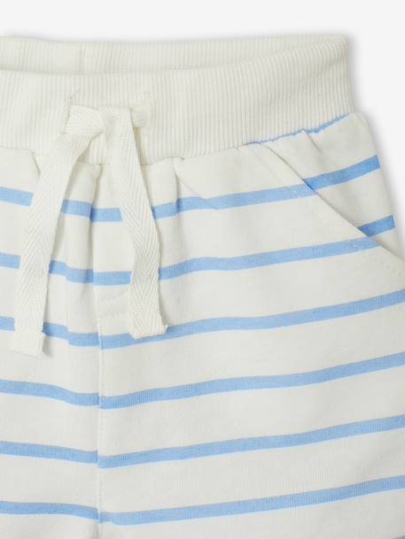 Ensemble bébé t-shirt et short Snoopy rayé bleu 6 - vertbaudet enfant 