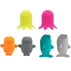 Jouet-Jouets de bain en silicone büddies (6 pièces)