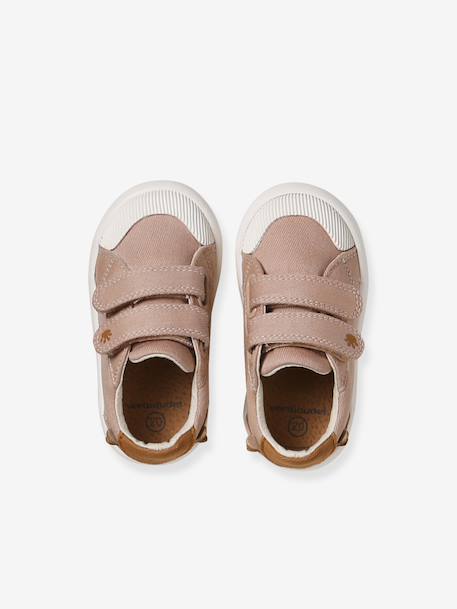Baskets scratchées bébé garçon en toile beige imprimé+brun 4 - vertbaudet enfant 