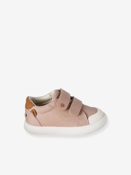 Baskets scratchées bébé garçon en toile beige imprimé+brun 2 - vertbaudet enfant 
