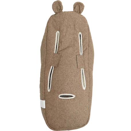 Chancelière capuche souris en laine gris foncé (0-12 mois) Marron, écru 5 - vertbaudet enfant 