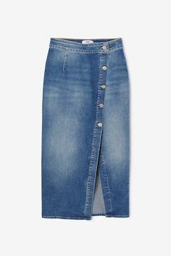Jupe droite en jeans rapha  - vertbaudet enfant