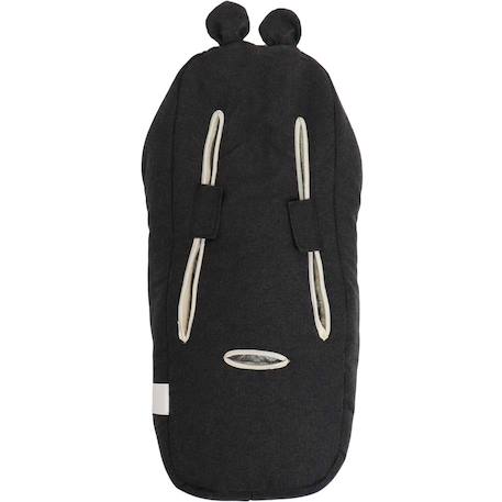 Chancelière capuche souris en laine gris foncé (0-12 mois) Gris foncé, écru+Marron, écru 5 - vertbaudet enfant 