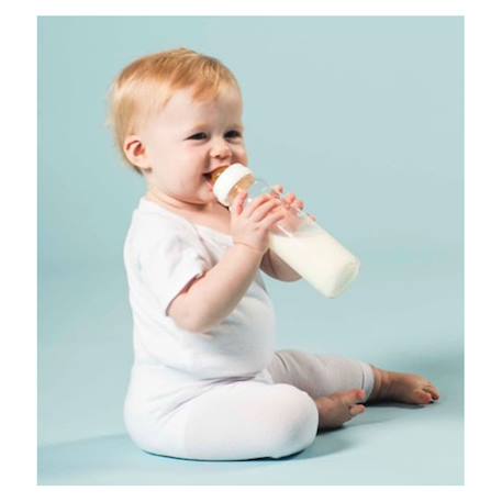 Lot de 2 biberons en verre 240ml Blanc 2 - vertbaudet enfant 