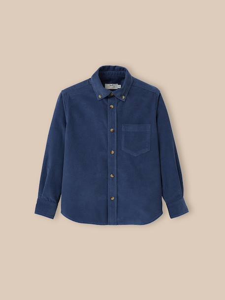 Chemise en velours garçon Bleu+Bleu 6 - vertbaudet enfant 
