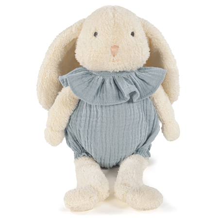 Peluche lapin velours et coton Gris+Sable, rose, noir 1 - vertbaudet enfant 