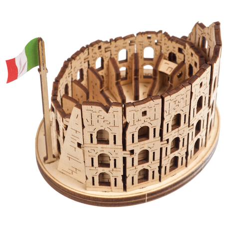 Colisée de Rome – Maquette en bois à construire, puzzle 3D architectural Brown 5 - vertbaudet enfant 