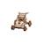 Mini Buggy en bois à construire – maquette mécanique 3D avec moteur à élastique Brown 4 - vertbaudet enfant 