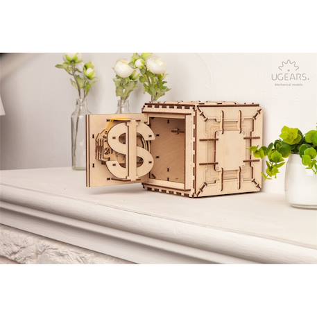 Coffre-fort mécanique en bois à construire – puzzle 3D éducatif et ludique pour enfants Brown 6 - vertbaudet enfant 