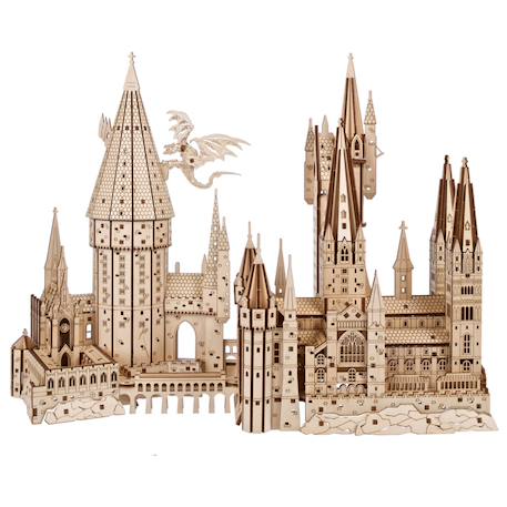 Château de Poudlard – Maquette en bois Harry Potter à construire, puzzle 3D magique Brown 4 - vertbaudet enfant 