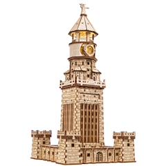 Phare d’Alexandrie – Maquette en bois lumineuse à construire, veilleuse décorative  - vertbaudet enfant