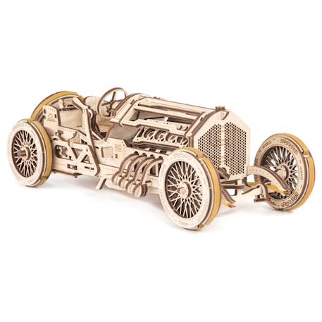 Voiture Grand Prix U-9 – Maquette mécanique en bois à construire avec moteur V8 Brown 1 - vertbaudet enfant 