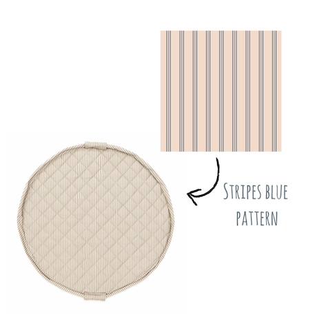 Tapis d´éveil & sac organic - stripes blue Ligne bleu 2 - vertbaudet enfant 