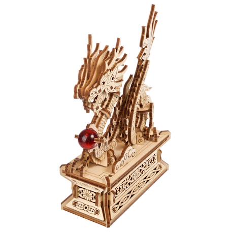 Dragon de bois – Maquette en bois à construire, puzzle 3D porte-bonheur avec tiroir secret Brown 3 - vertbaudet enfant 
