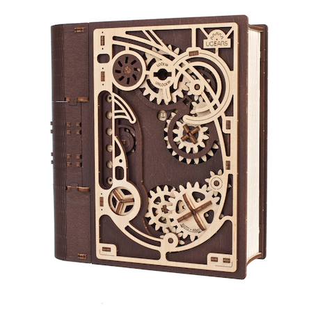 Livre des secrets en bois à construire – boîte mécanique 3D avec combinaison et compartiment caché Brown 1 - vertbaudet enfant 