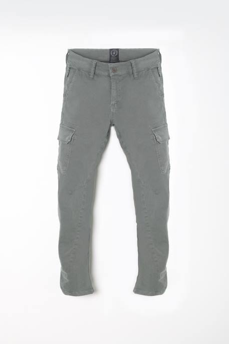 Jeans carotte, longueur 34 Green gray 1 - vertbaudet enfant 