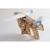 Lanceur d’avion en bois à construire – maquette mécanique 3D avec moteur à élastique et avions inclus Brown 6 - vertbaudet enfant 