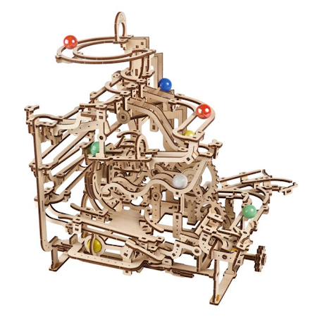 Parcours à billes avec gradins en bois à construire – maquette mécanique 3D modulable et ludique Brown 4 - vertbaudet enfant 