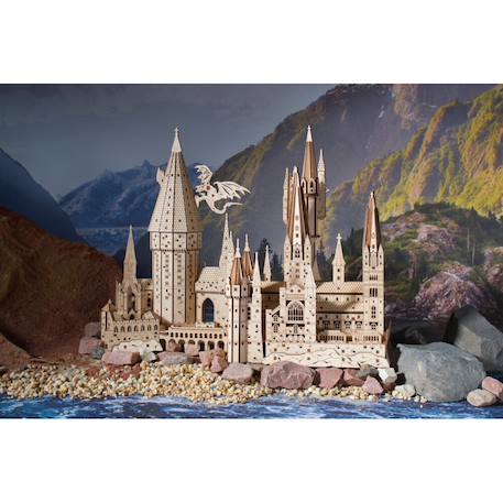 Château de Poudlard – Maquette en bois Harry Potter à construire, puzzle 3D magique Brown 2 - vertbaudet enfant 