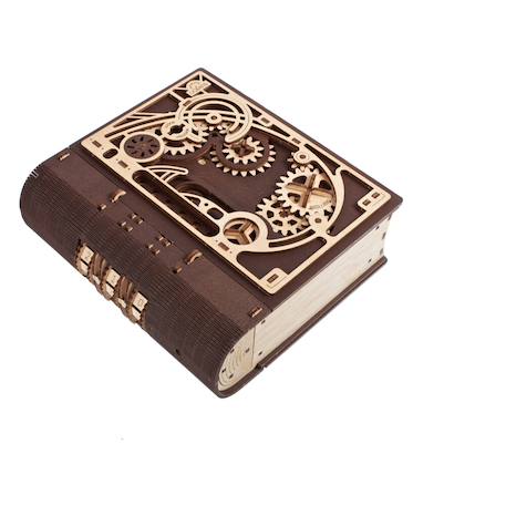 Livre des secrets en bois à construire – boîte mécanique 3D avec combinaison et compartiment caché Brown 5 - vertbaudet enfant 