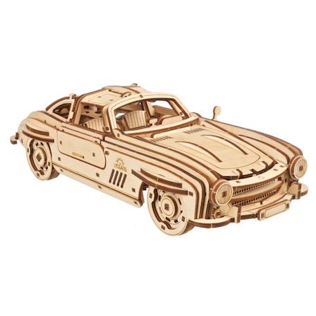 Coupé sport à aileron – Maquette en bois à construire, puzzle 3D mécanique avec portes papillon Brown 5 - vertbaudet enfant 
