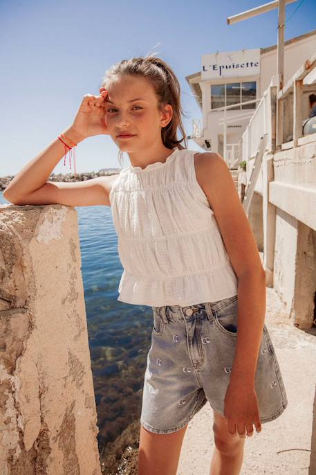 Short en jeans dionygi Blue 6 - vertbaudet enfant 