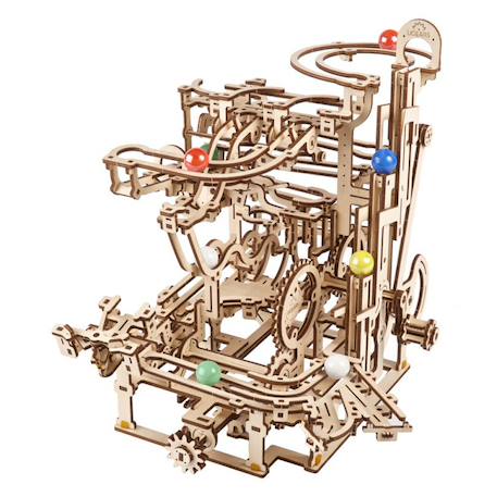 Parcours à billes avec gradins en bois à construire – maquette mécanique 3D modulable et ludique Brown 3 - vertbaudet enfant 