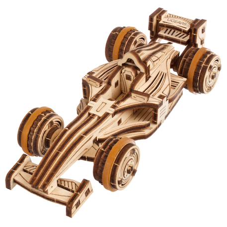 Bolide compact – Maquette en bois à construire, puzzle 3D voiture de course pour enfants Brown 2 - vertbaudet enfant 
