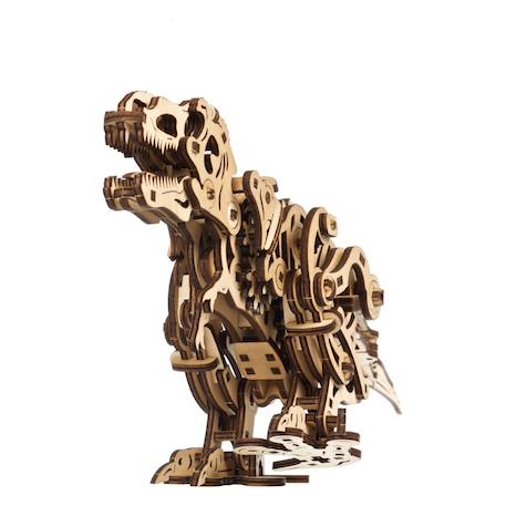Tyrannosaure rex en bois à construire – maquette mécanique 3D marchante avec ressort en métal Brown 5 - vertbaudet enfant 