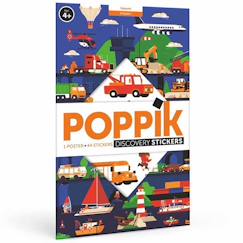Jouet-Activités artistiques et musicales-Poster géant 44 stickers vroum !
