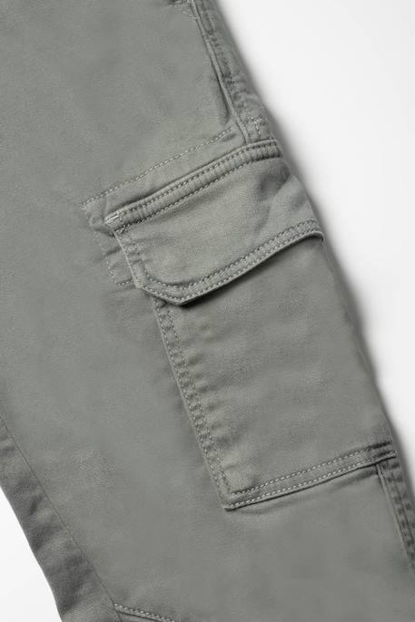 Jeans carotte, longueur 34 Green gray 2 - vertbaudet enfant 