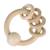 Hochet bois 4 anneaux bois nature cire d'abeille Beige 2 - vertbaudet enfant 