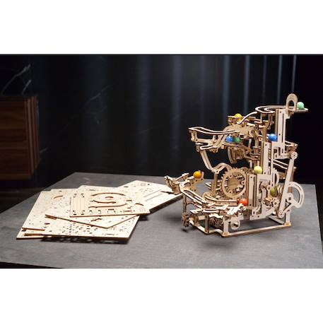 Parcours à billes avec gradins en bois à construire – maquette mécanique 3D modulable et ludique Brown 6 - vertbaudet enfant 