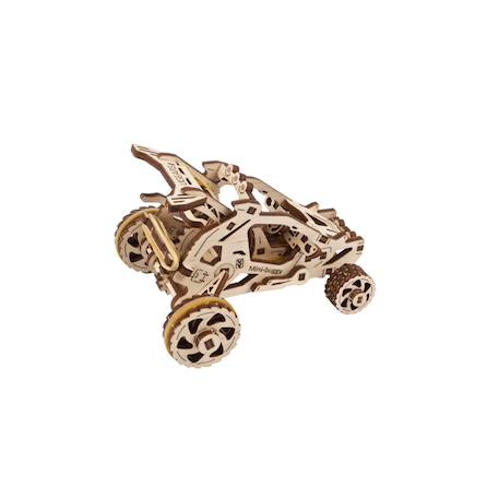 Mini Buggy en bois à construire – maquette mécanique 3D avec moteur à élastique Brown 5 - vertbaudet enfant 